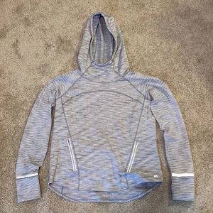 Grey GapFit fleece hoodie